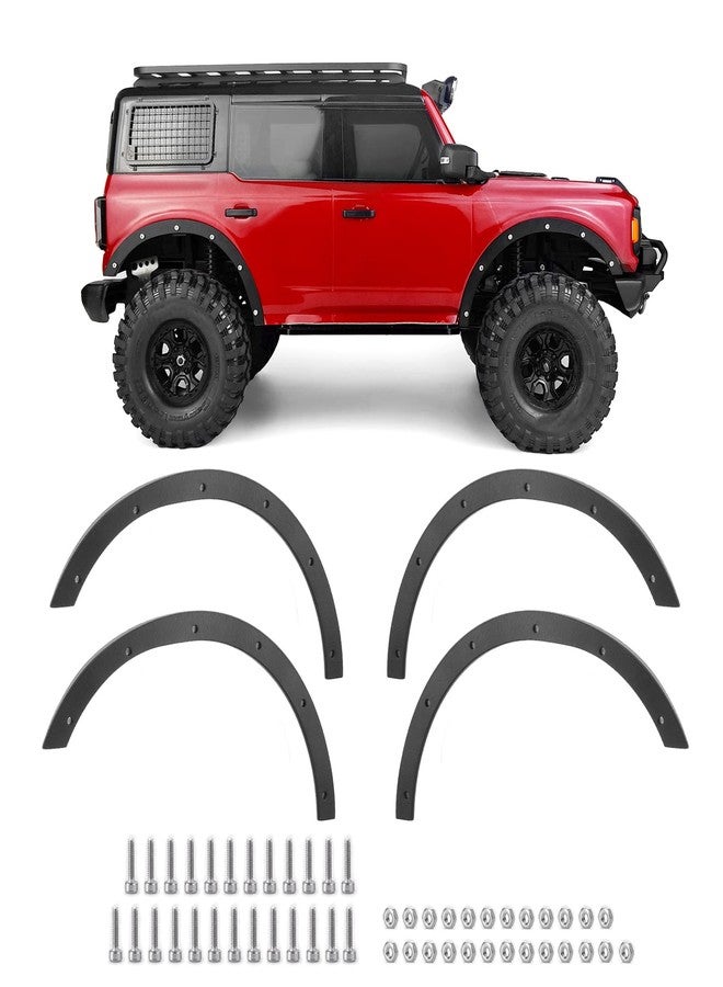 Zolikar 4PCS Stainless Steel RC Fender Flares Fender Delete Wheels for 1/10 Scale RC Crawler Car TRX4 Upgrades 2021 Bronco Accessories - Image 1